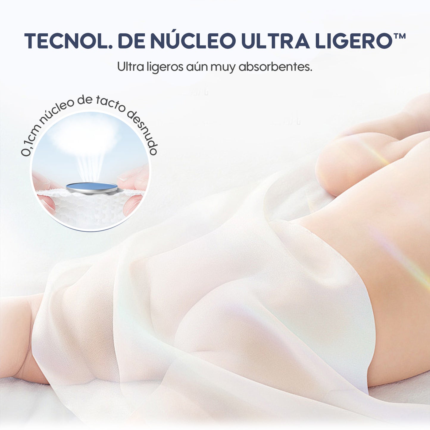 Pañales para Bebé Serie Comodidad Seca Desechables Ultra Ligeros