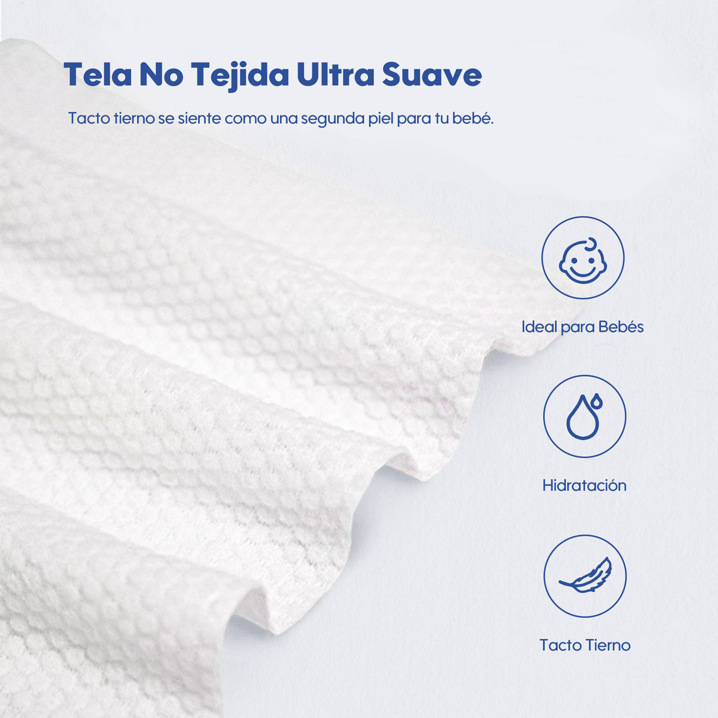 Toallitas Húmedas para Bebé Cuidado Premium con 99.91% Agua Pura 60Pcs
