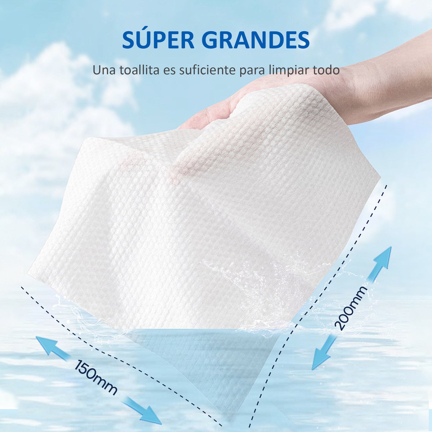 Diseño de toallitas para bebés Aiwibi con un tamaño más ancho y grueso