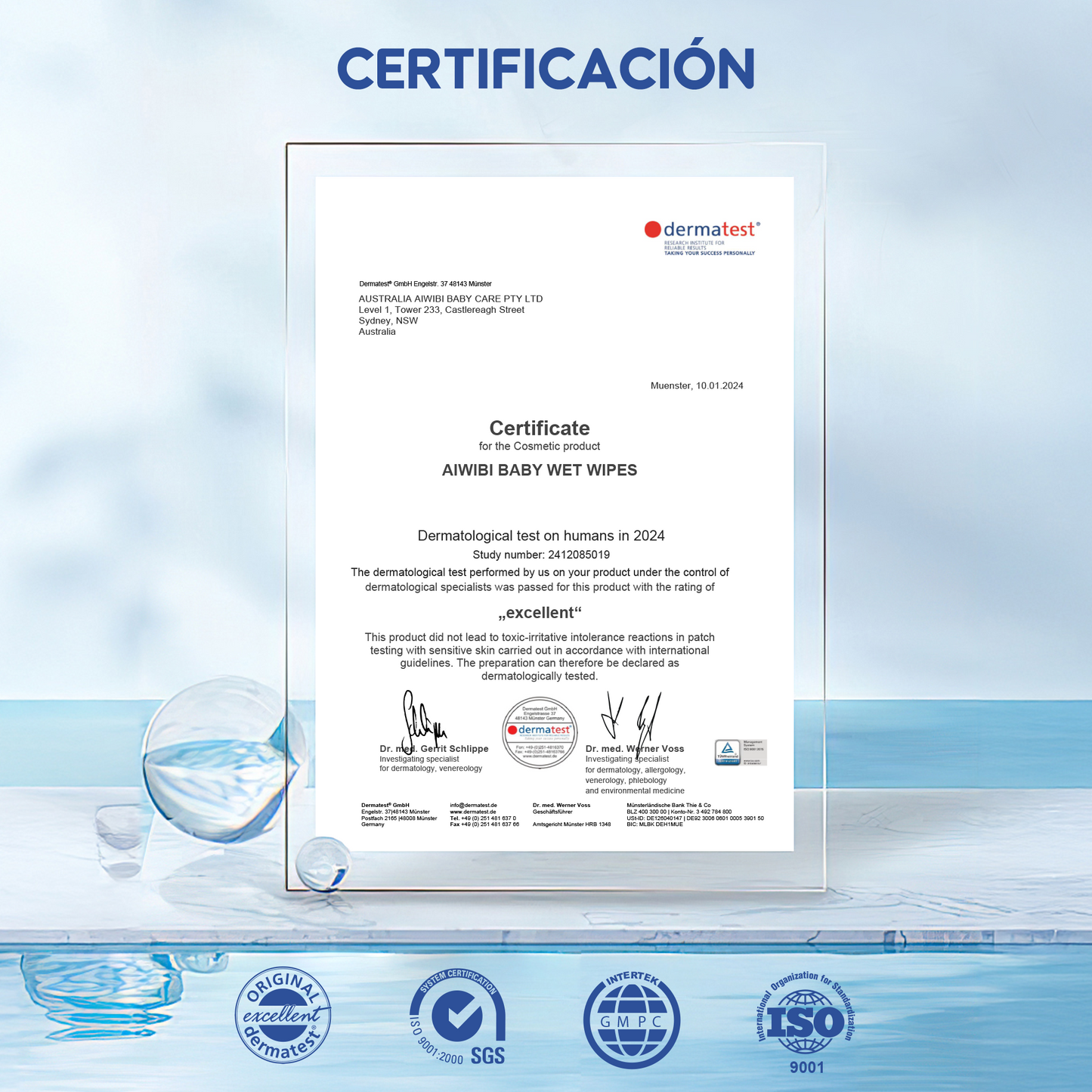 Toallitas Húmedas para Bebé Cuidado Premium con 99.91% Agua Pura 80Pcs