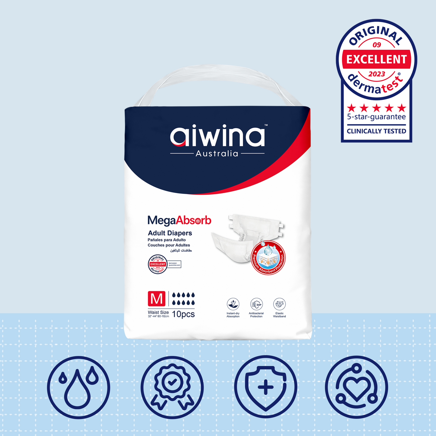 Pañal Adulto Aiwina MegaAbsorb Talla M