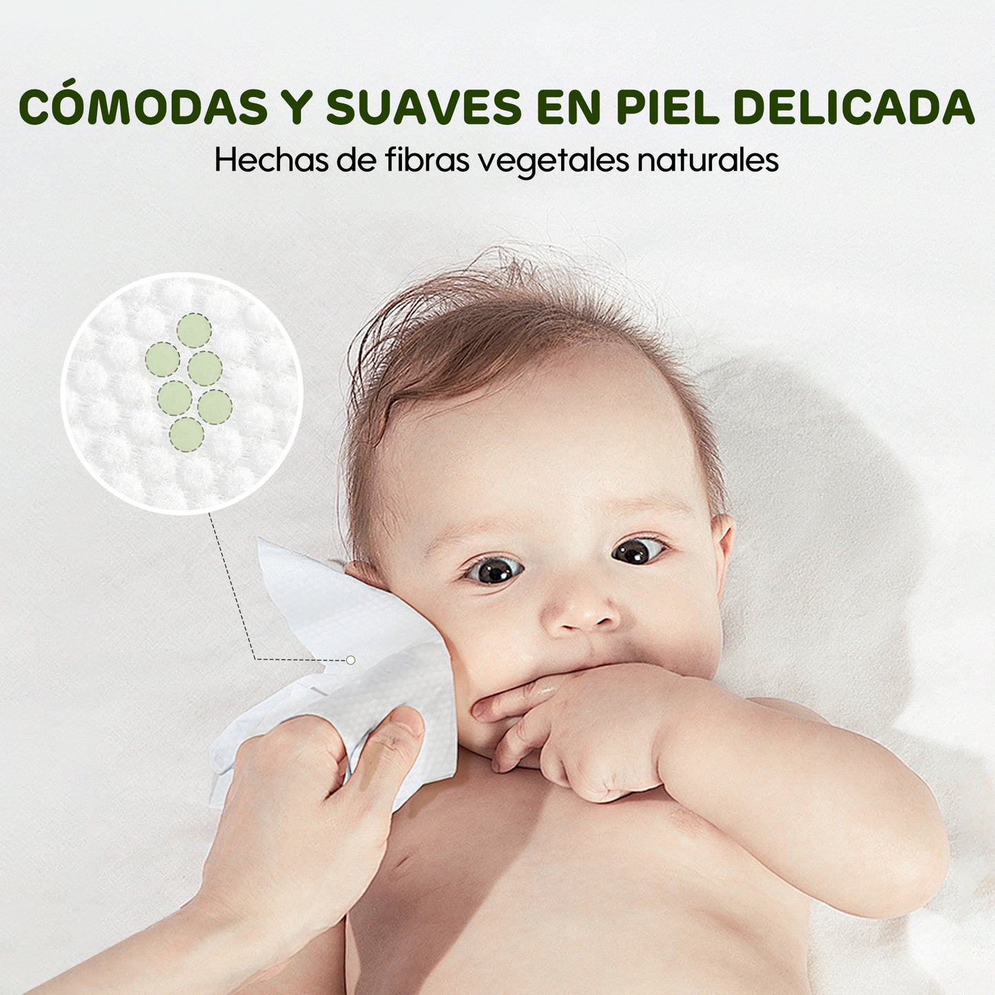 Las toallitas húmedas para bebés Aiwibi están hechas de fibras vegetales naturales