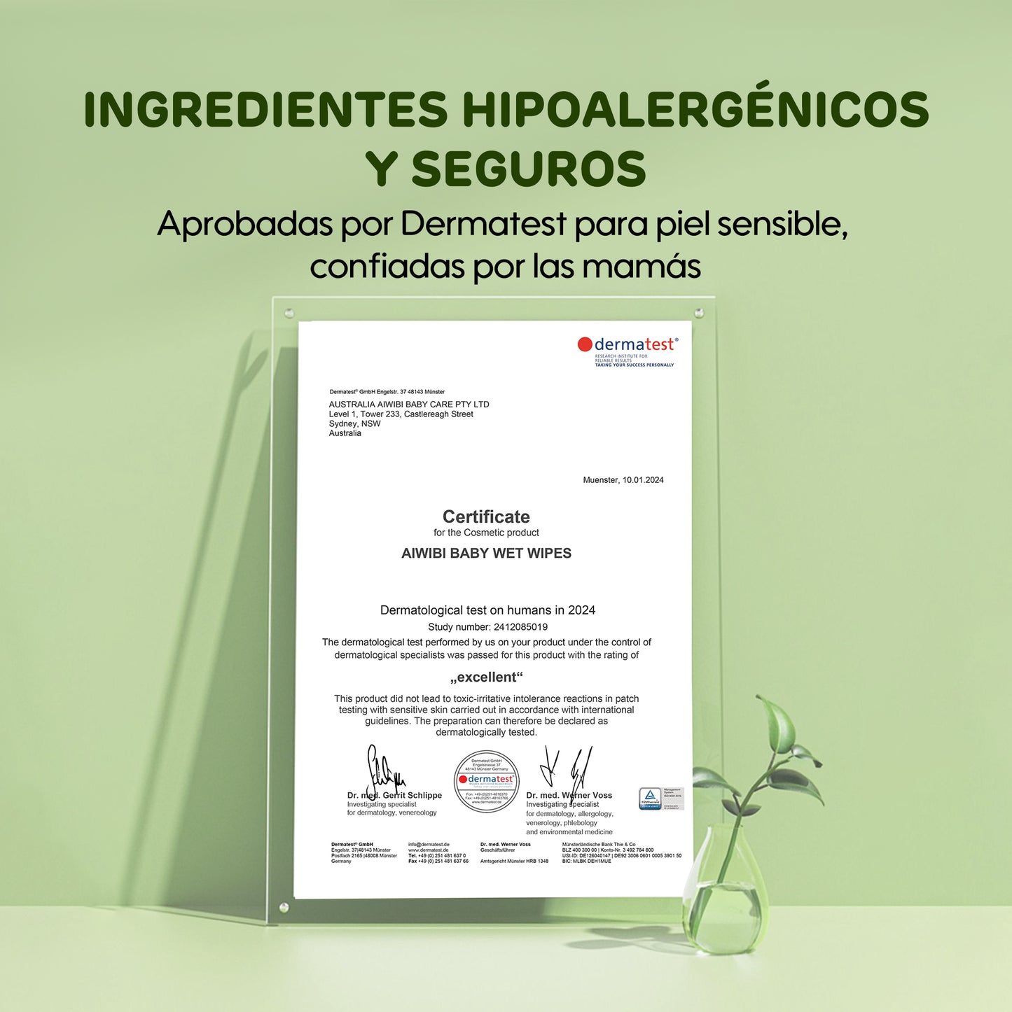 Las toallitas Aiwibi obtienen el certificado dermatest de pruebas cutáneas