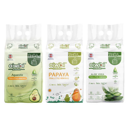 Aiwibi Toallitas Húmedas para Bebé de Cuidado Orgánico Serie Fresco.