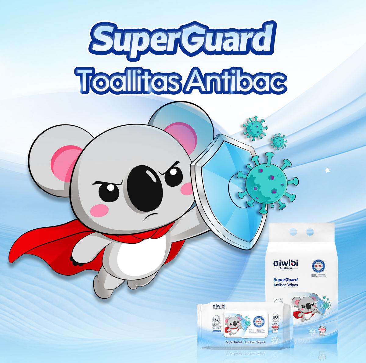Toallitas Antibacterianas SuperGuard