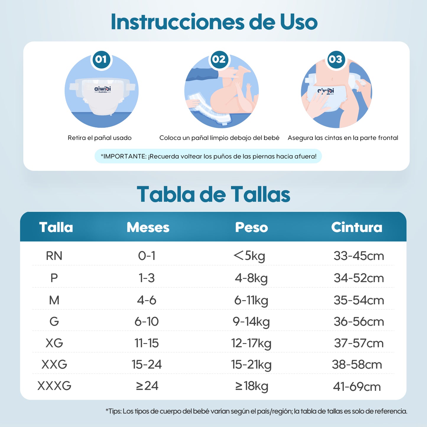 Pañales para Recién Nacido Talla (RN)
