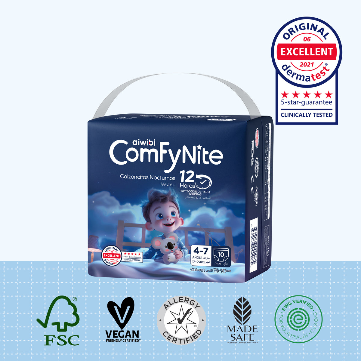 Calzoncitos Nocturnos para Niños Mayores Talla (S/M,L/XL)