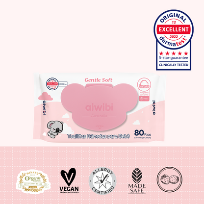 Toallitas Piel Sensible Gentle Soft Tapa Koala Aroma Fresa