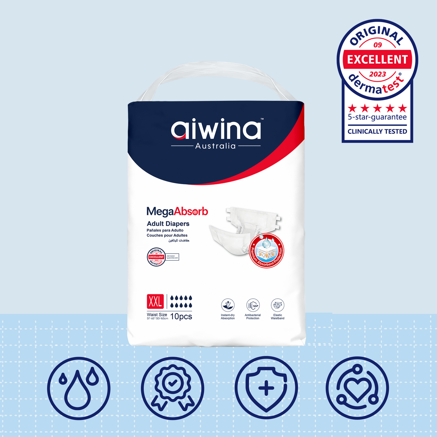 Pañal Adulto Aiwina MegaAbsorb Talla XXG