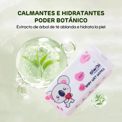 Toallitas Húmedas para Bebé de Paquete Mini Portátil