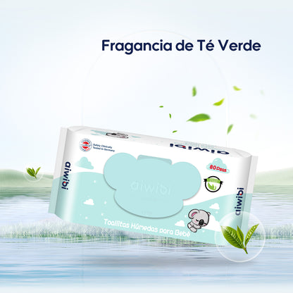 Toallitas Piel Sensible Gentle Soft Tapa Koala Aroma Aceite de Té Natural