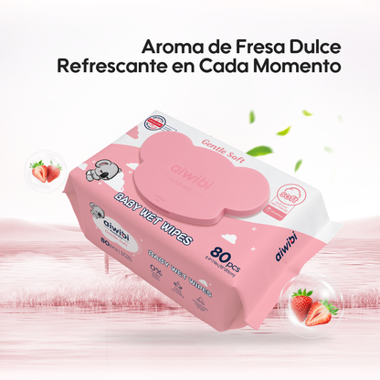 Toallitas Piel Sensible Gentle Soft Tapa Koala Aroma Fresa