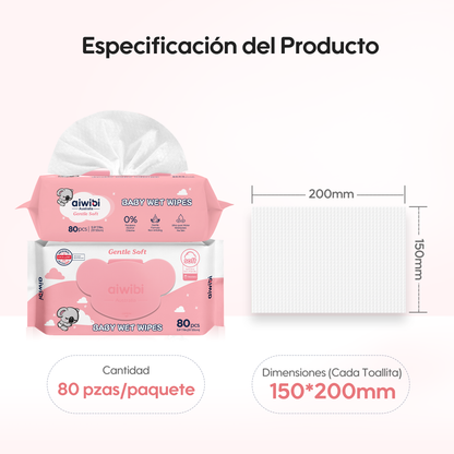 Toallitas Piel Sensible Gentle Soft Tapa Koala Aroma Fresa